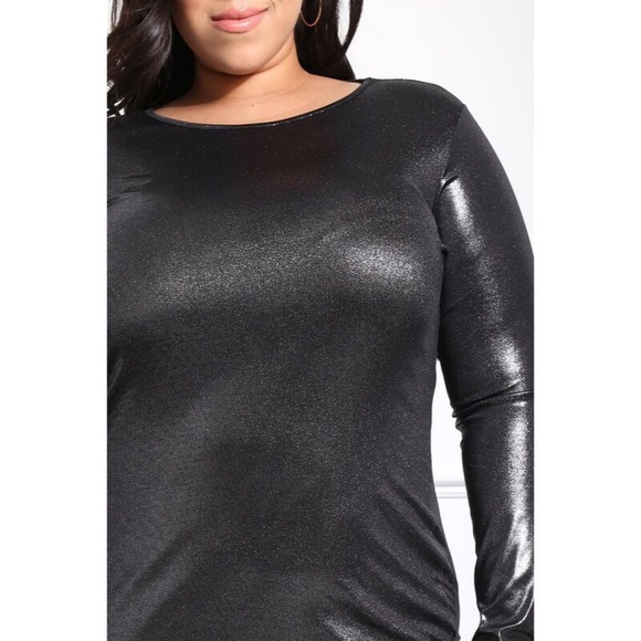 💎 "Sheena" Shimmer Bodycon Dress / PLUS SIZE - Picture 8 of 8